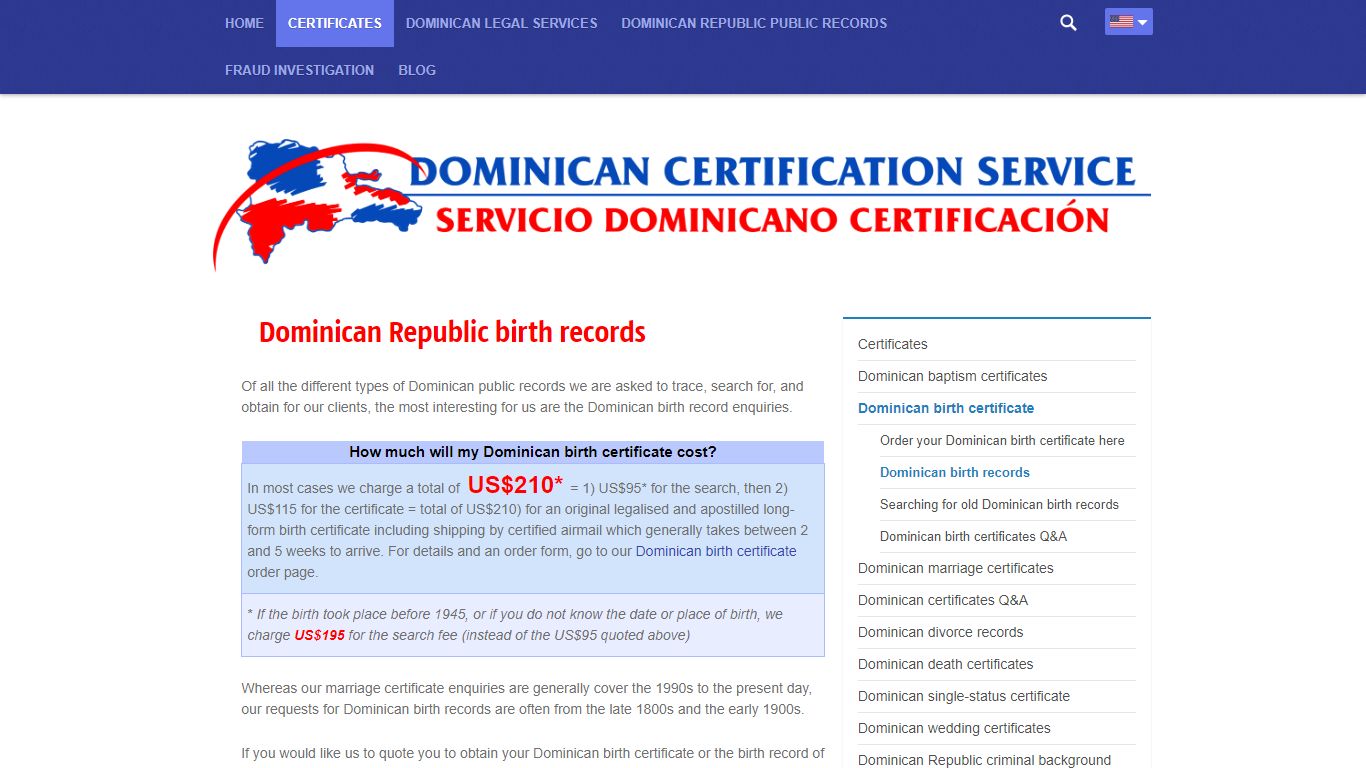 Dominican Republic birth records