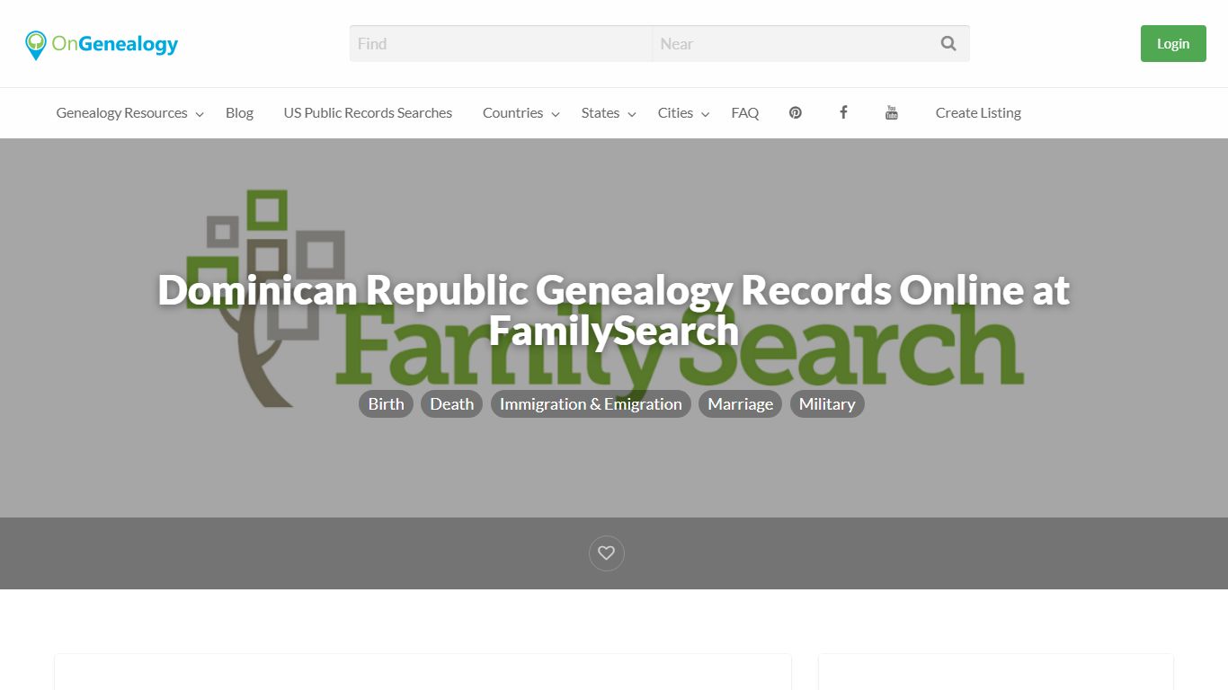 Dominican Republic Genealogy Records Online at ...